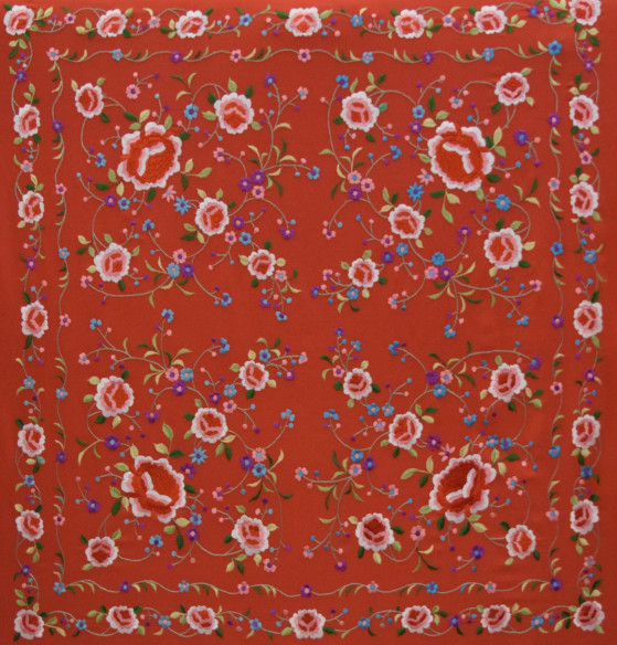 Mantón mano seda 115cm