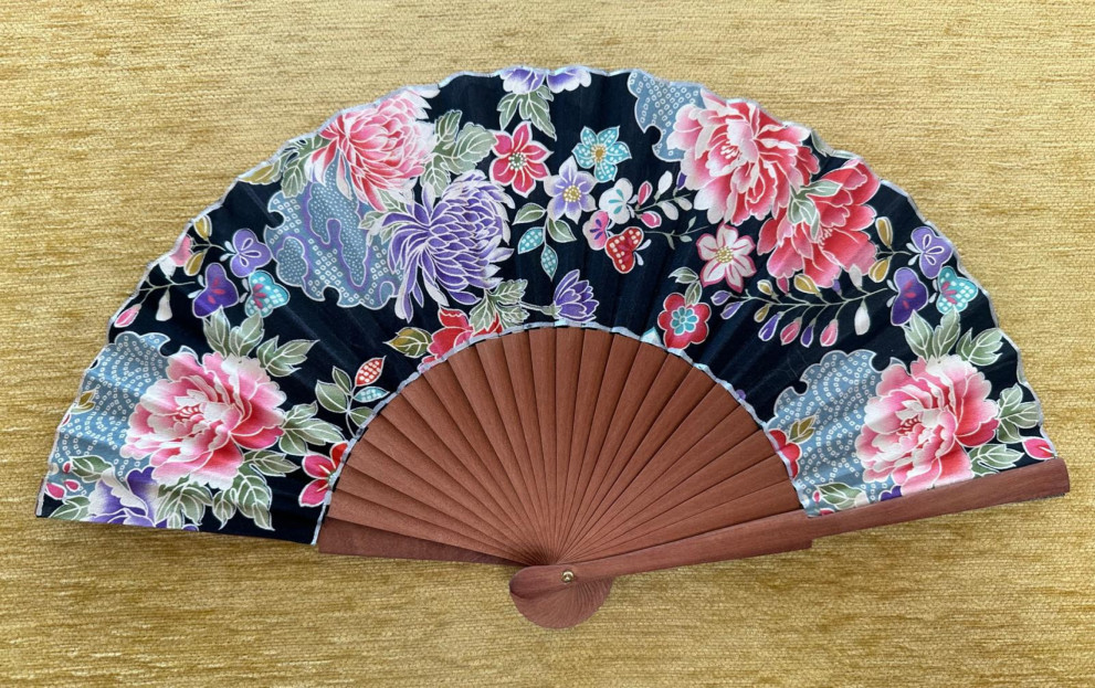 Abanico peral estampado