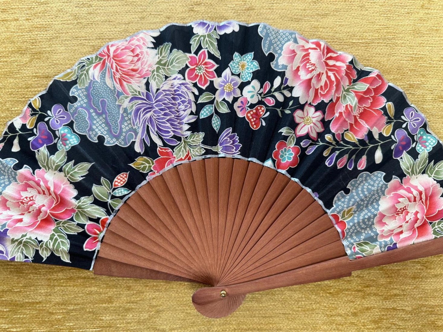 Abanico peral estampado