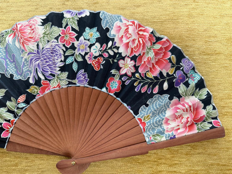 Abanico peral estampado