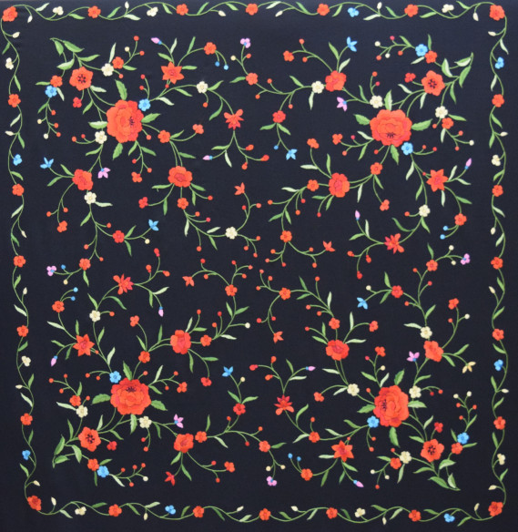 Mantón mano seda 110cm