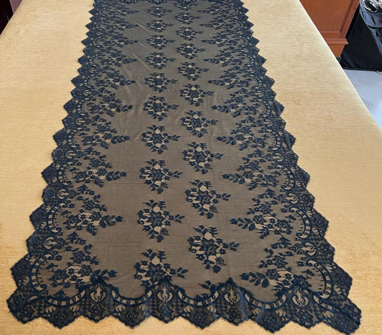 Mantilla máquina azul 100*220