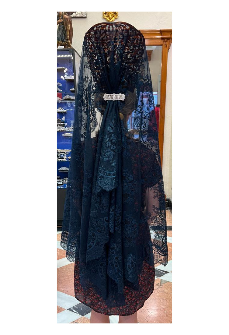 Mantilla máquina azul 100*220
