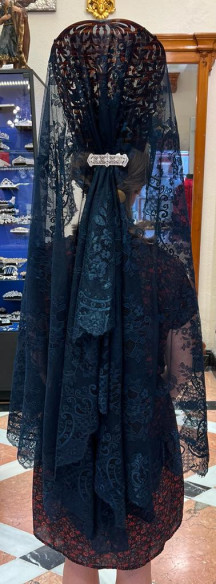 Mantilla máquina azul 100*220