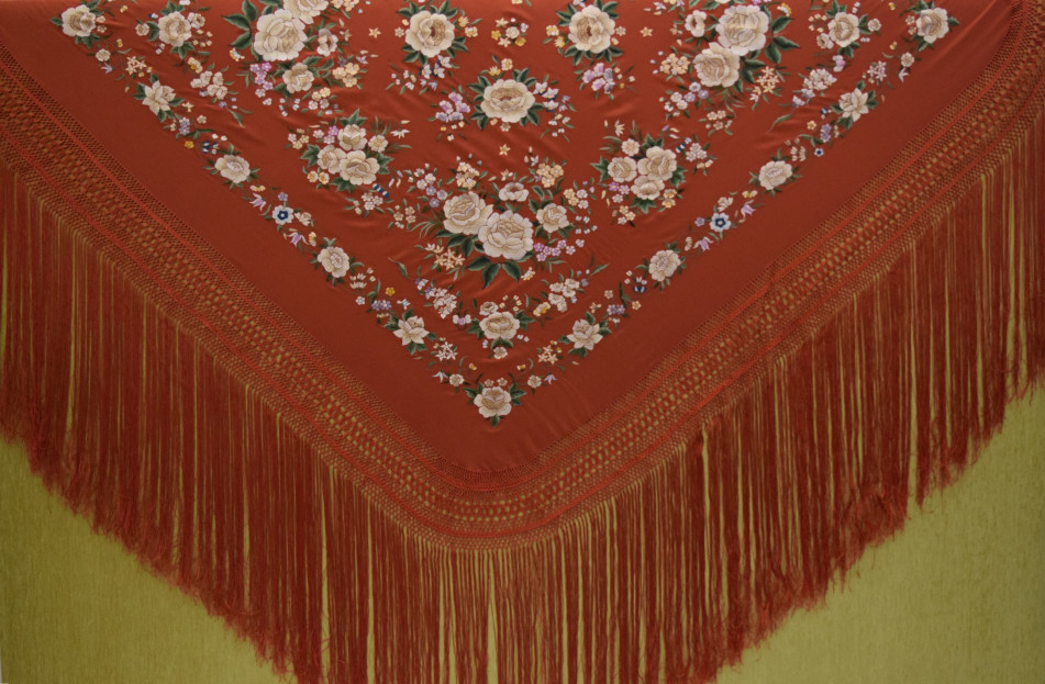 Mantón mano seda 140cm