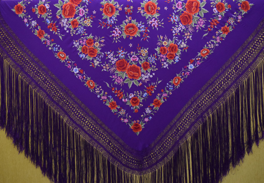 Mantón mano seda 140cm