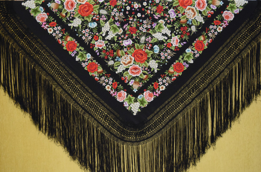 Mantón mano seda 140cm