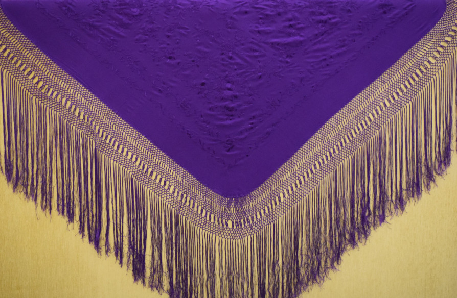 Mantón mano seda 135cm