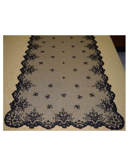 Mantilla mano seda mediana