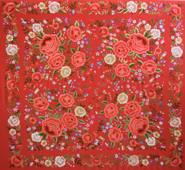 Mantón mano seda 140cm