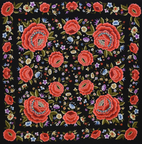Mantón mano seda 140cm