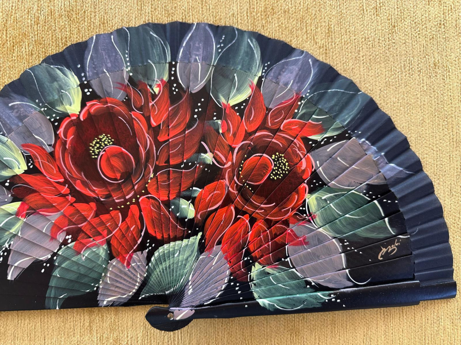 Abanico rosas