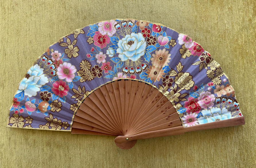Abanico peral estampado
