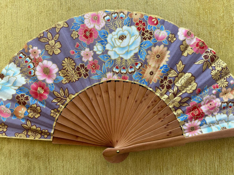 Abanico peral estampado