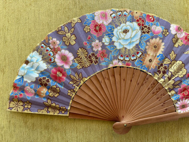 Abanico peral estampado