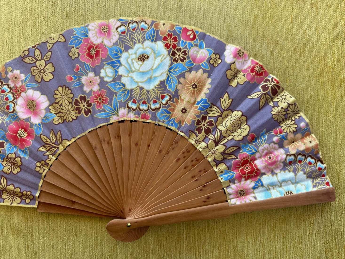 Abanico peral estampado