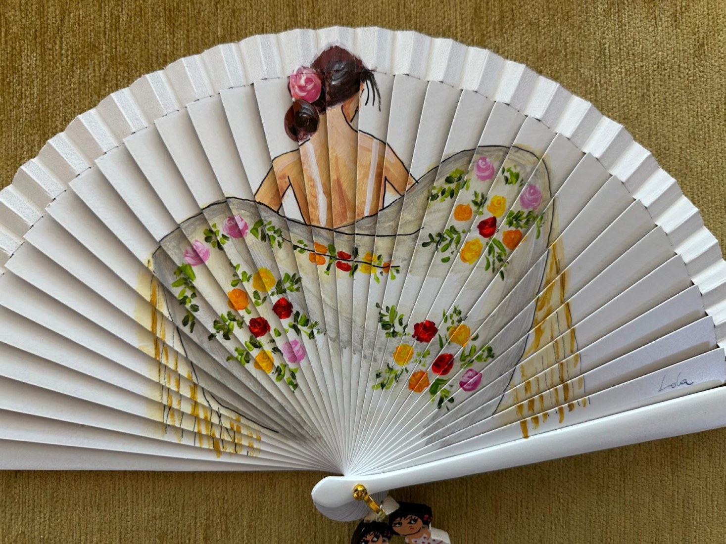 Abanico chica mantón