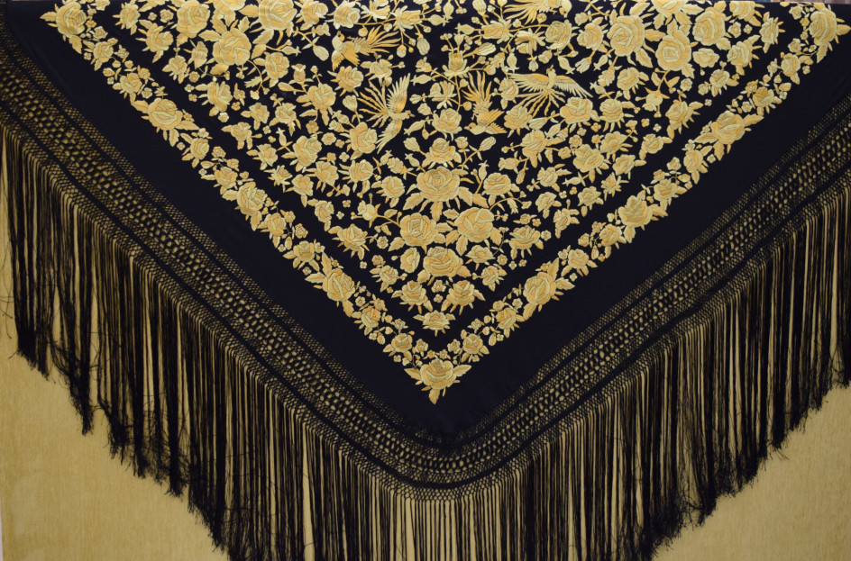 Mantón mano seda 140cm