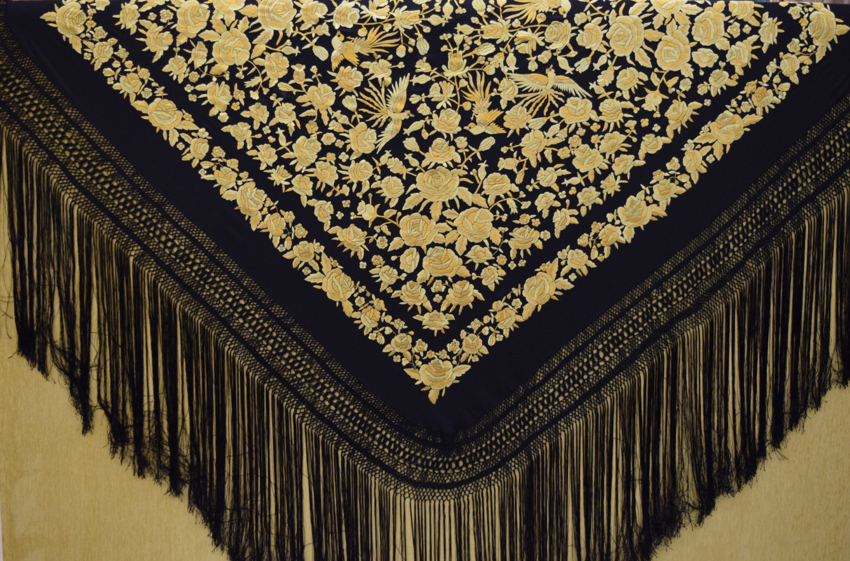 Mantón mano seda 140cm
