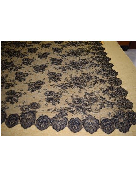 Mantilla chantilly máquina 100*220