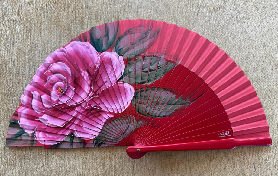Abanico rosa grande