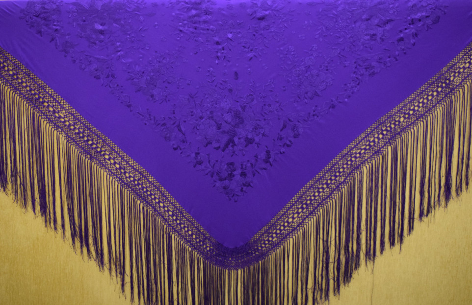 Mantón mano seda 140cm