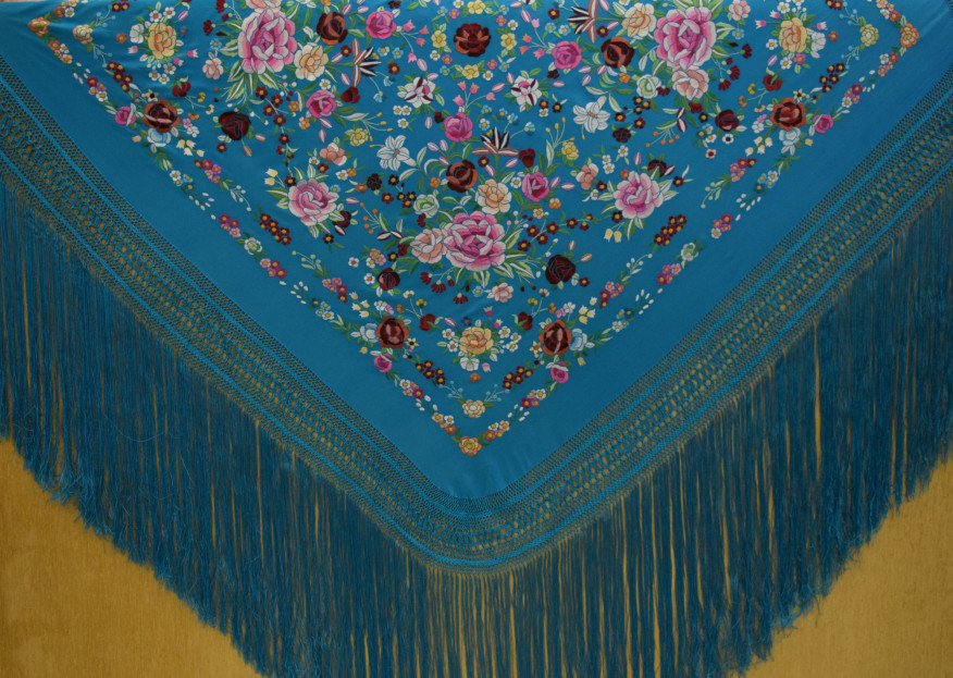 Mantón mano seda 140cm