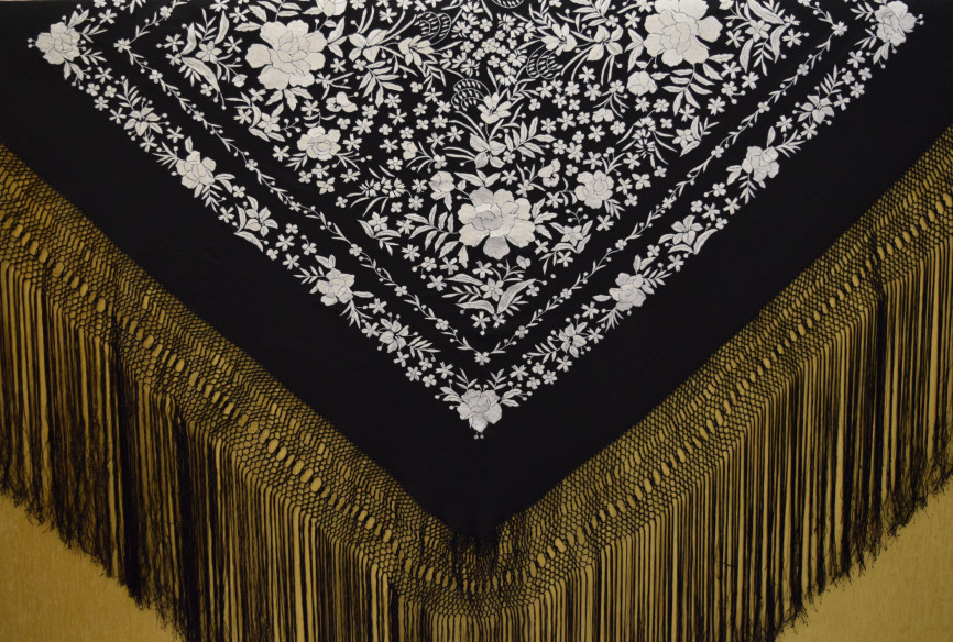 Mantón mano seda 140cm