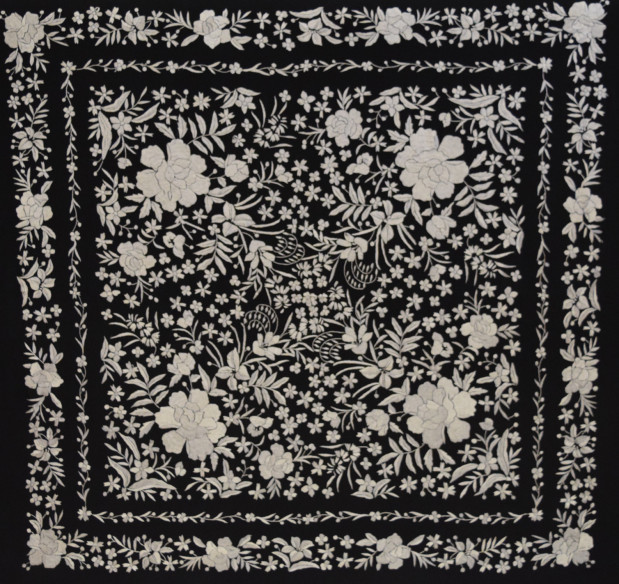 Mantón mano seda 140cm