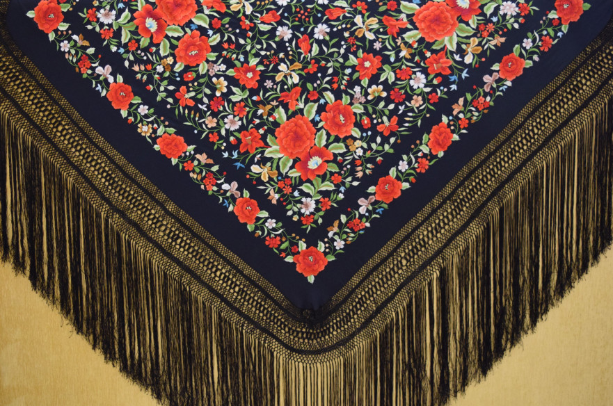 Mantón mano seda 140cm
