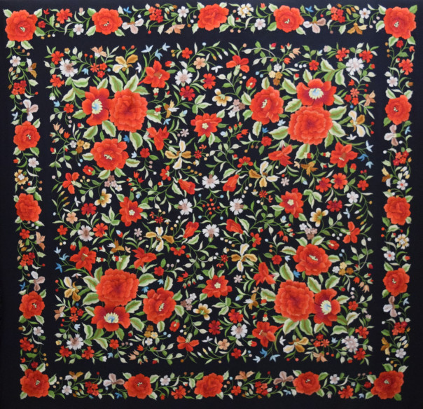 Mantón mano seda 140cm