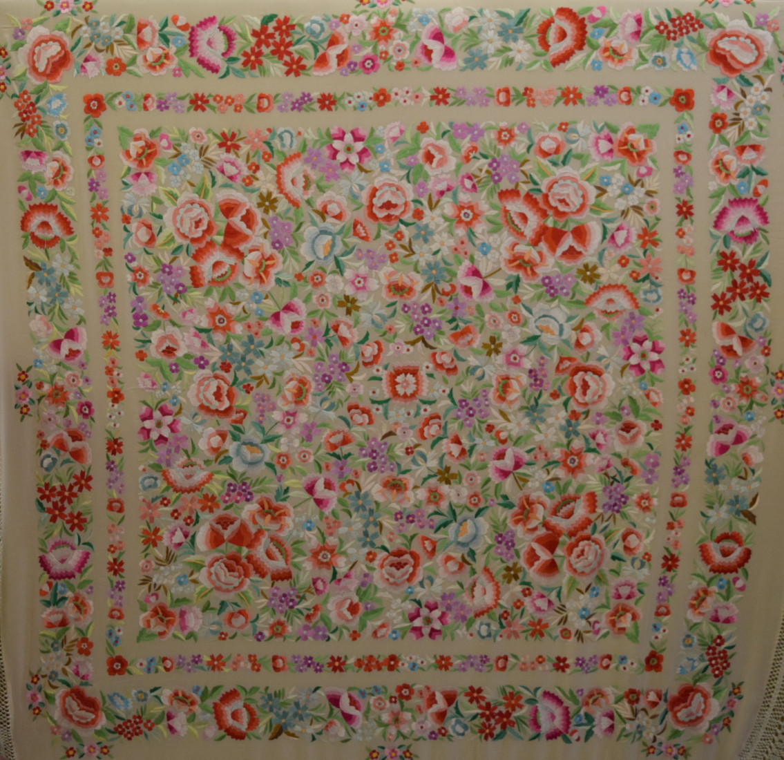 Mantón mano seda 140cm