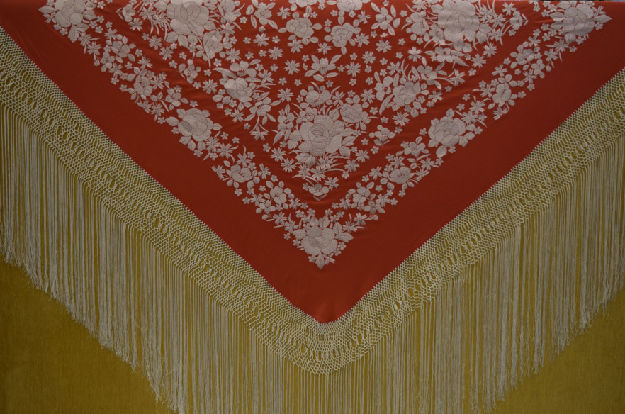 Mantón mano seda 140cm