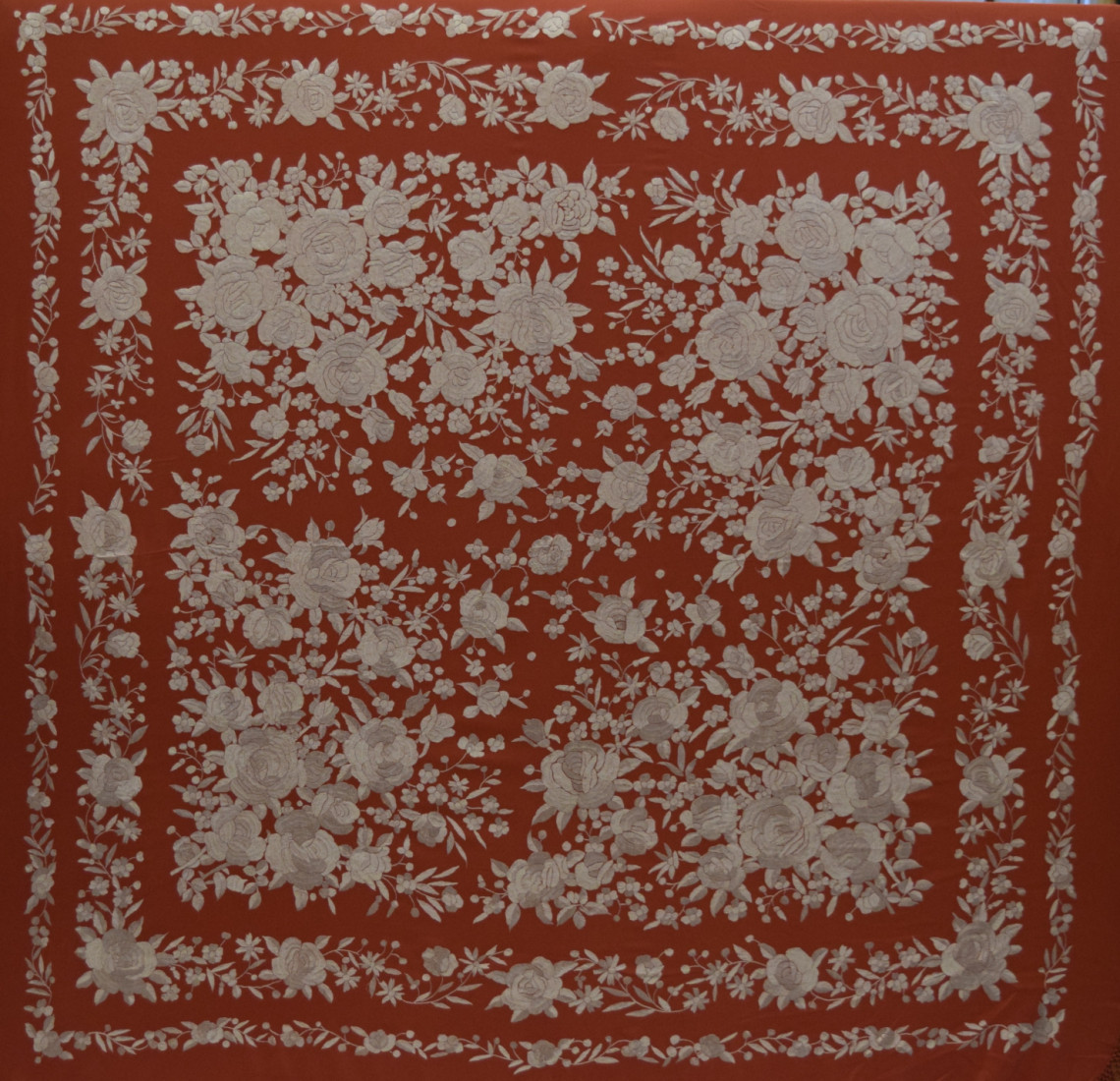 Mantón mano seda 140cm