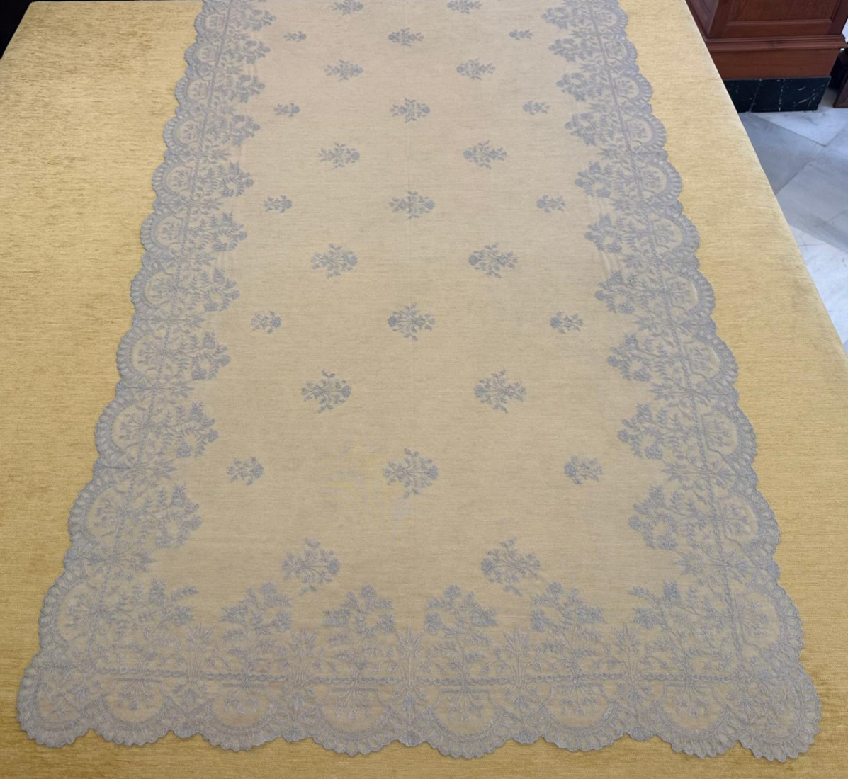 Mantilla semimanual 110*240 gris