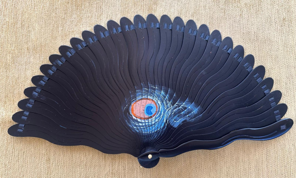 Abanico baraja pavo real