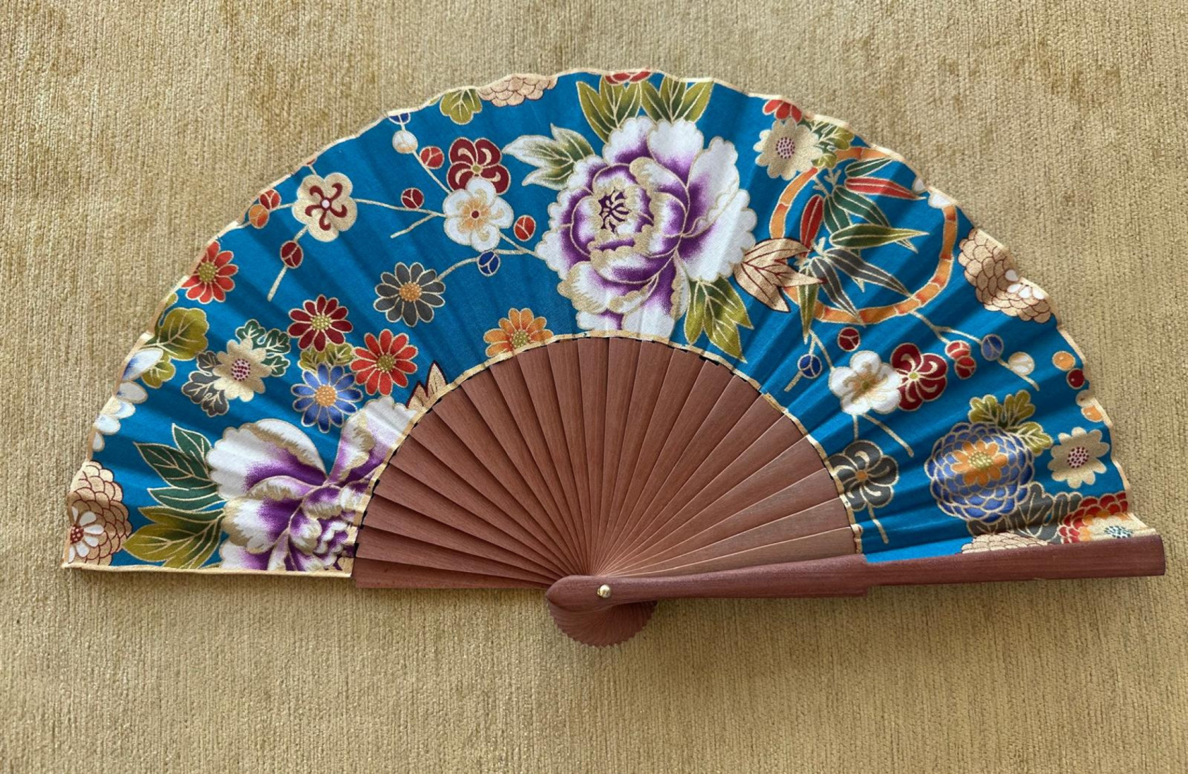 Abanico peral estampado