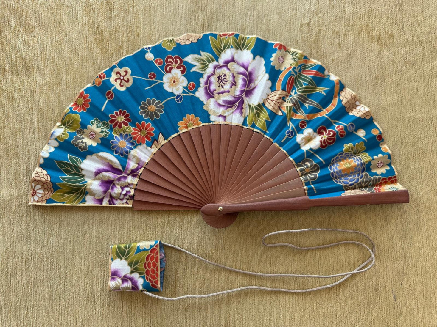 Abanico peral estampado