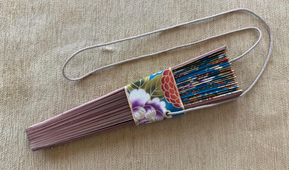Abanico peral estampado