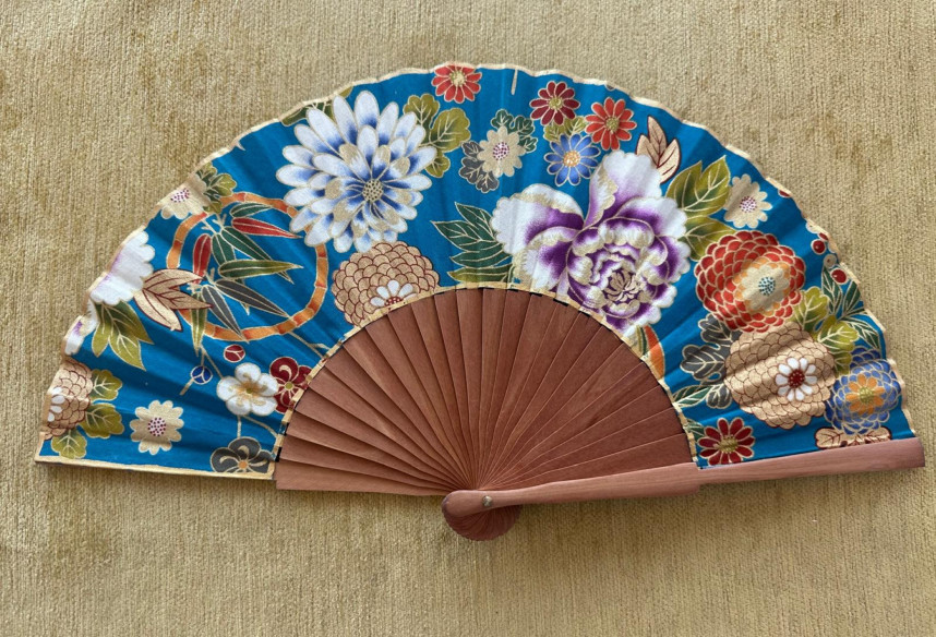 Abanico peral estampado