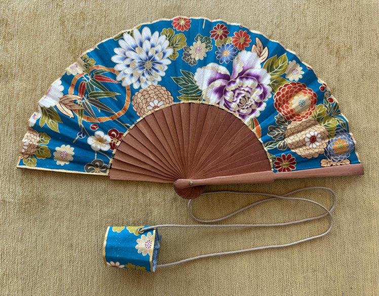 Abanico peral estampado