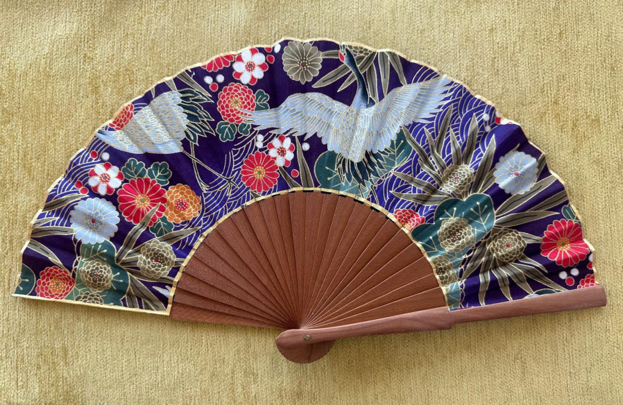 Abanico peral estampado