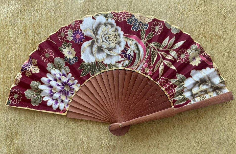 Abanico peral estampado