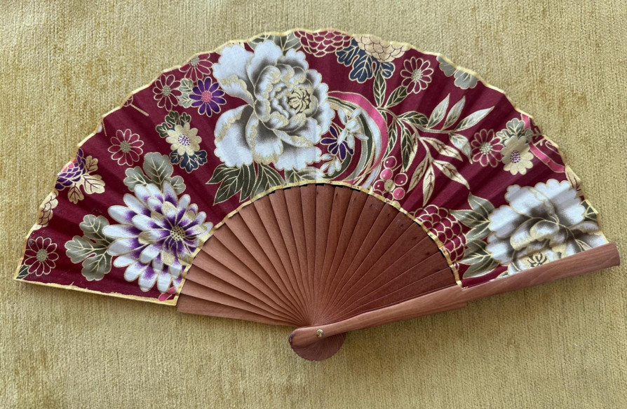 Abanico peral estampado