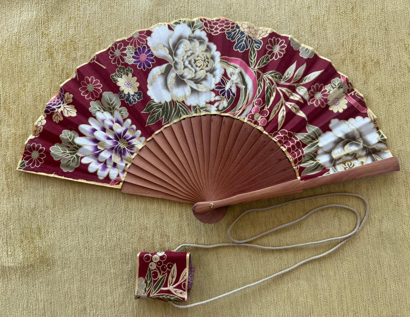 Abanico peral estampado