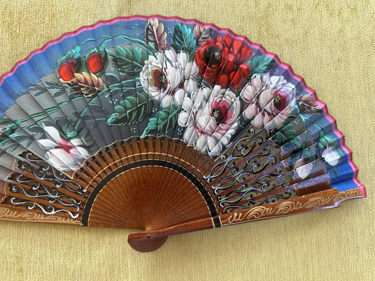 Abanico rosas