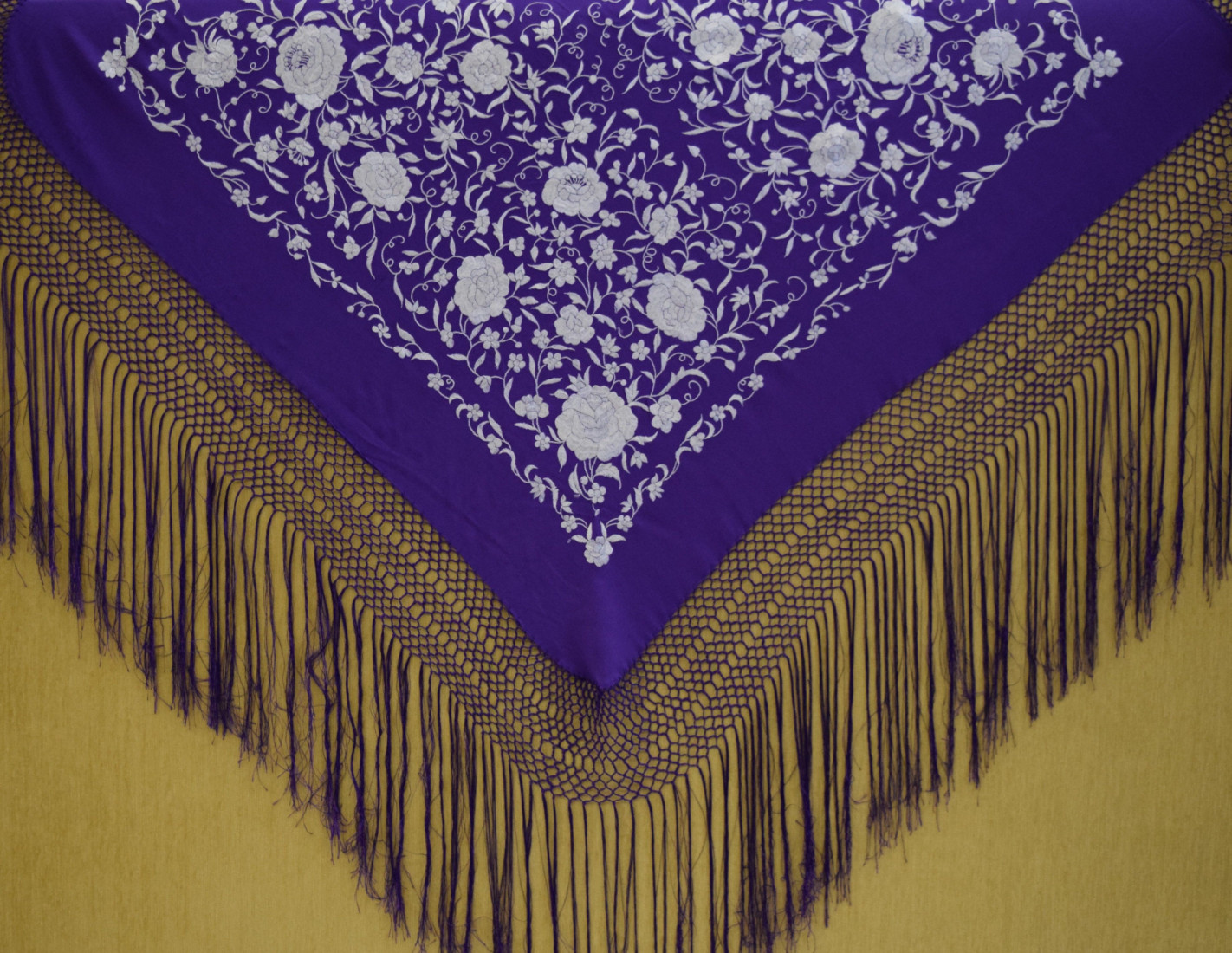Mantón mano seda 100cm