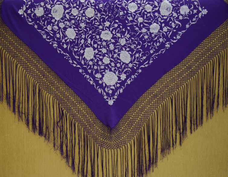 Mantón mano seda 100cm