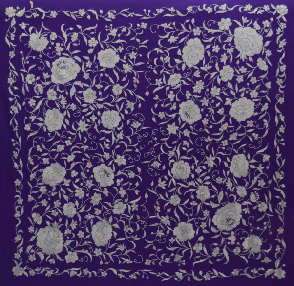 Mantón mano seda 100cm
