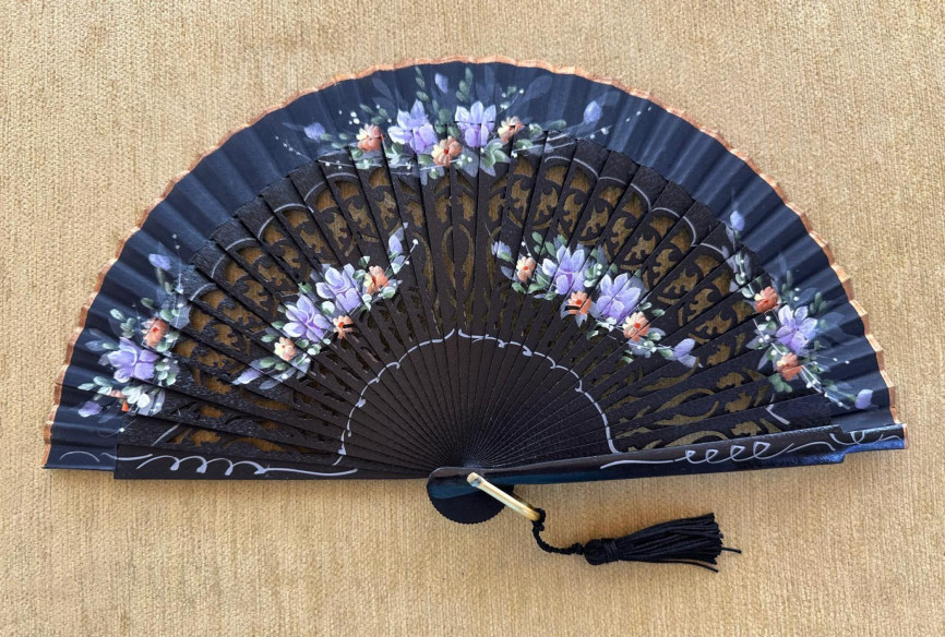 Abanico bolso flores